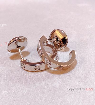 TOP Replica Cartier Love Screw Earrings S925 Silver - Narrow